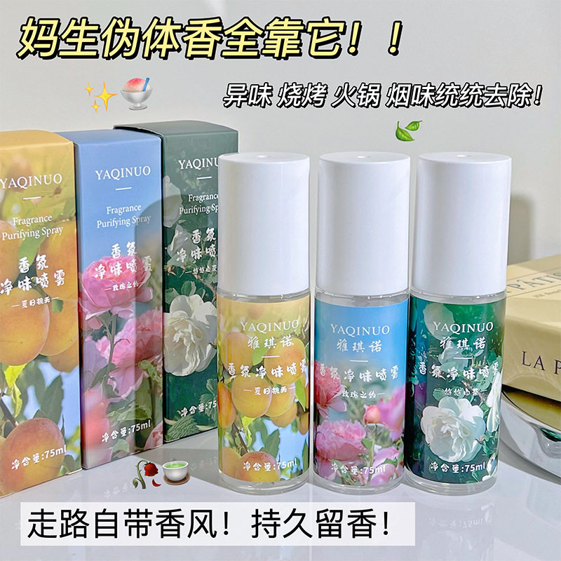 雅琪诺衣物香氛净味喷雾除烟味火锅味去汗味持久留香淡雅清香衣物