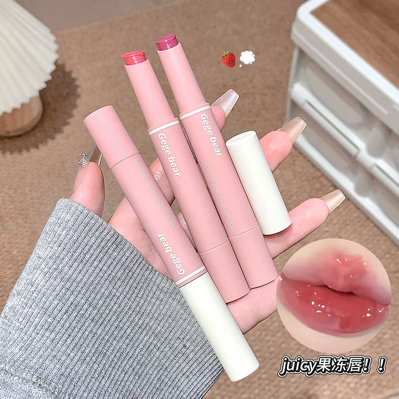 Gege Bear水漾柔润固体唇蜜 持妆不易掉色水光嘟嘟唇冰透果冻唇釉