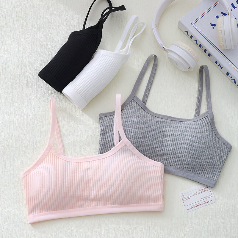 纯棉女内衣小学生发育期10-14岁儿童一二阶段吊带背心薄少女文胸