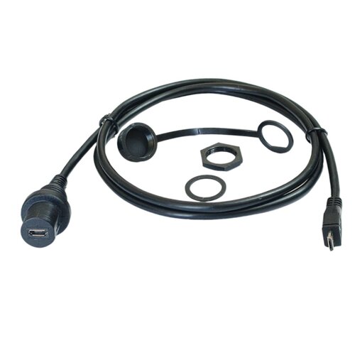 圆形USB2.0母转公带线mini转接头micro充电线插座type-c数据线