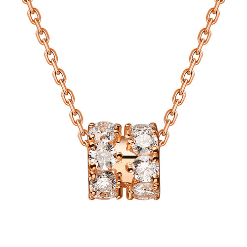 18K金转运珠路路通套链生日礼物