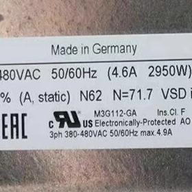 K3G310-PH58-02 工业风机 ebmpapst 380-480VAC IP54议价维修
