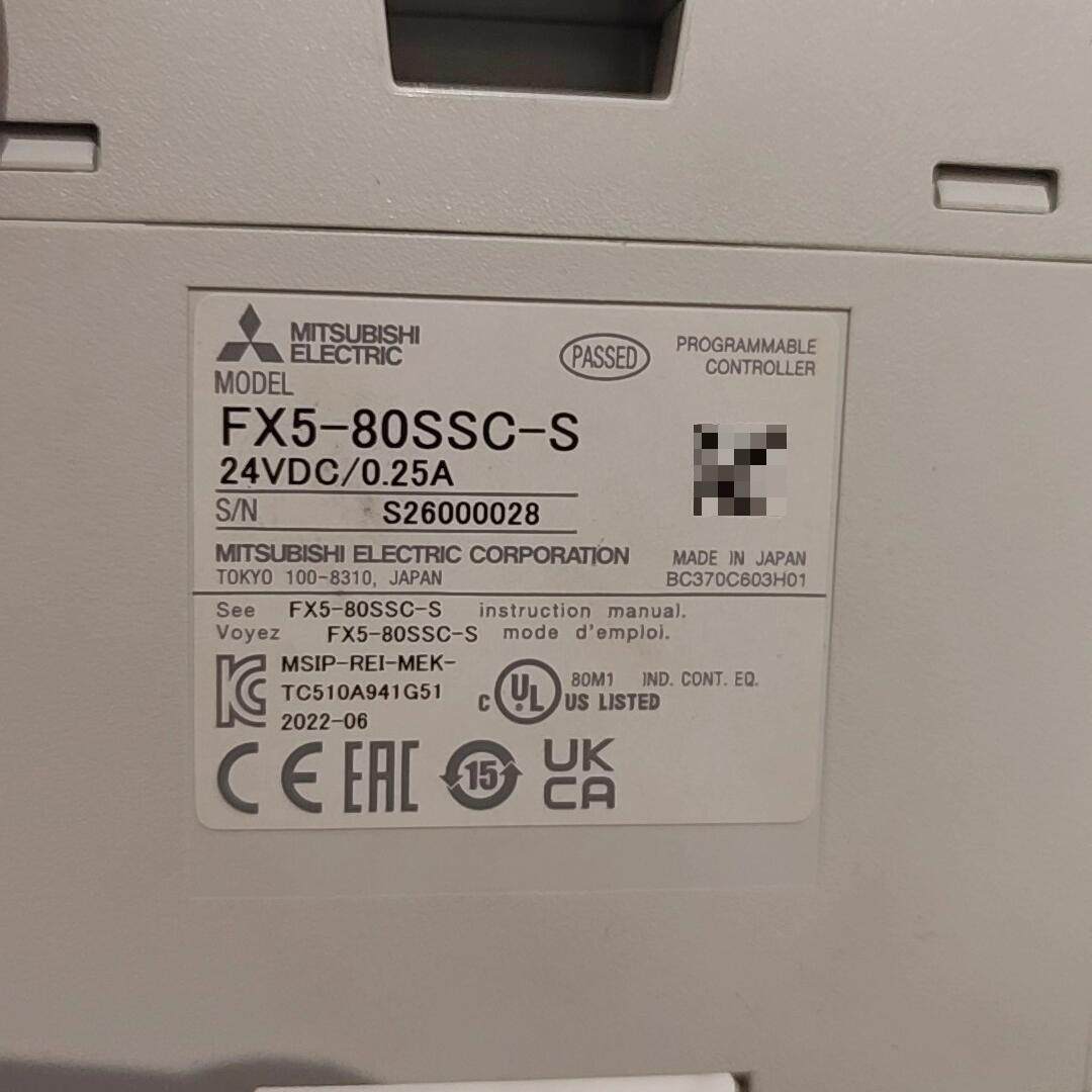 FX5-80SSC-S 可编程控制器 工控模块 24VDC 0.25A议价维修