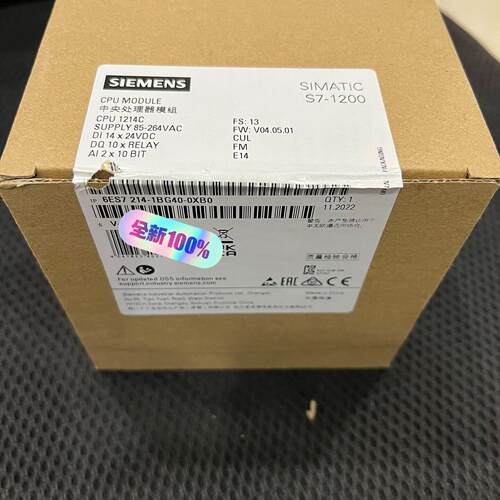 6ES7 214-1BG40-0XB0 CPU模块 中央处理器模组 S7-1200议价维修