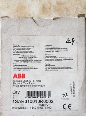 C561.10 1SAR310013R0002 ABB时间继电器 5...100S议价维修