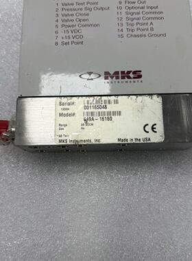 649A-16160 质量流量控制器 MKS 氦气 50torr 工控配件议价维修
