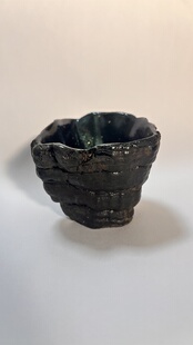 大漆灵芝杯定制中传统非遗表布螺钿洒金天然茶杯