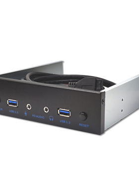 包邮USB3.0 2.0光驱位带音频面板 9针高清HD-AUDIO电源/复位开关