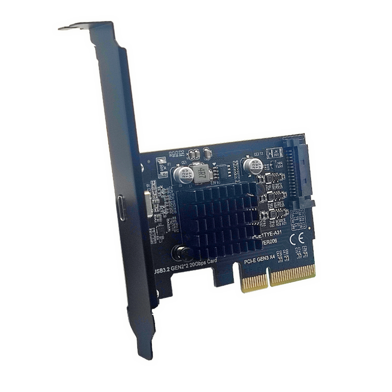 USB3.2扩展卡ASM3242 GEN2x2 20Gbps PCI-E 4X转TYPE-C前置TYPE-E 电脑硬件/显示器/电脑周边 连接线/航插线/连接器/转换器 原图主图