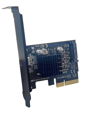 USB3.2扩展卡ASM3242 GEN2x2 20Gbps PCI-E 4X转TYPE-C前置TYPE-E