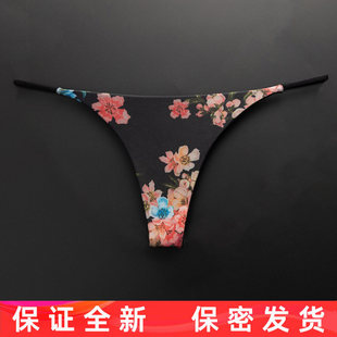 back 性感丁字裤 运动健身细带T 纯欲火辣诱惑大码 thong 女无痕内裤