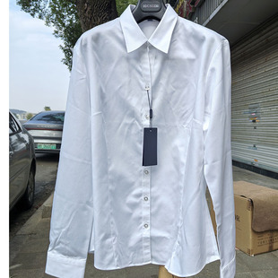 纯白衬衫 女工装 棉绦长袖 白衬衫 雅戈尔女式 女上班工作服衬衫 衬衫