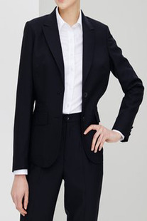 西服女士面试西装 上班职业正装 羊毛黑藏青西服上衣 西装 雅戈尔女式