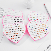 塑料针耳钉女耳环小耳棒过敏树脂2025儿童新款 女孩防 针耳饰爆款