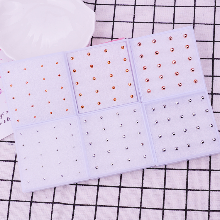 简约银豆豆塑料耳钉小圆球迷你