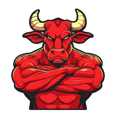 创意个性牛头彩绘车贴遮挡划痕贴