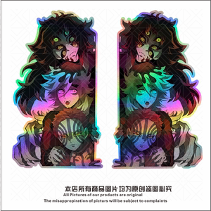 鬼灭之刃镭射反光车贴
