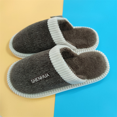 上海申花加大码棉拖鞋4647 48 50室内加厚防滑耐磨冬男特大码拖鞋