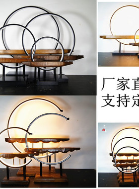LED灯室内工艺品实木底座