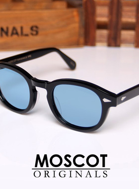 蓝片MOSCOT玛士高偏光太阳眼镜LEMTOSH圆框板材平光成品近视墨镜