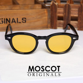 MOSCOT LEMTOSH玛士高偏光咖啡茶色太阳眼镜男女圆框板材黄色墨镜