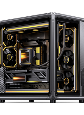 乔思伯（JONSBO）X400 深空灰 ATX海景房机箱 电竞框架360水冷