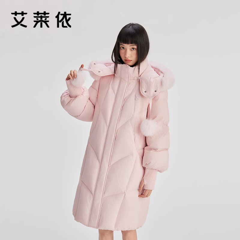 艾莱依甜美羽绒服女2024