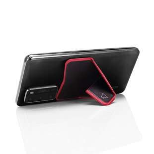 【超薄卡片式】手机桌面支撑折叠懒人折纸支架车载粘贴背贴竖放红
