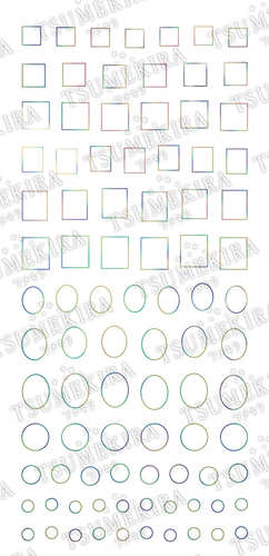 新品特惠/日本TSUMEKIRA新款金银系列美甲贴纸『框框』sg-fpt-104