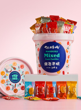 猫哆哩混合果糕328g*1桶云南特产酸角糕多种口味齐享健康休闲零食