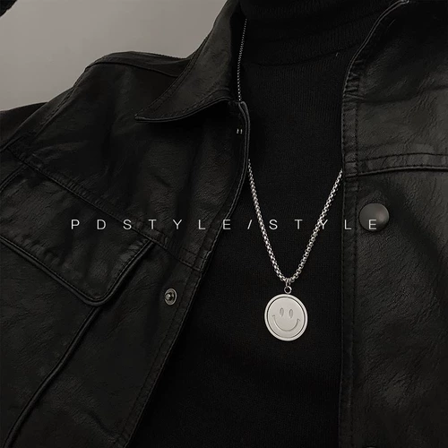 Двусторонное брендовое эмоциональное ожерелье, свитер в стиле хип-хоп для влюбленных, цепочка