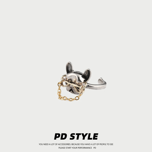 PDSTYLE个性墨镜小法斗戒指