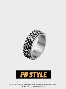 复古霸气可转动龙鳞戒指