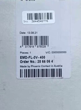 菲尼克斯 监视继电器 订货号 2866064 2866077  EMD-FL-3V-400 议