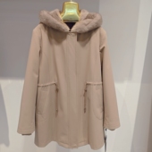 冬季 ZORANZI 庄子女装 保暖水貂毛兔毛皮可拆卸派克服外套WNU4653D