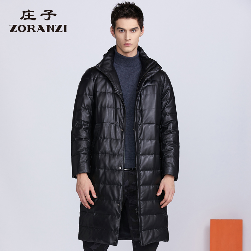 ZORANZI庄子长款男皮羽绒服外套