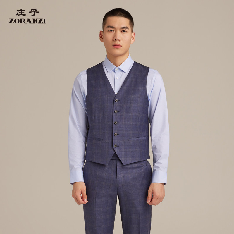 ZORANZI庄子男装西装格纹马甲