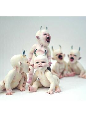 个性家饰  怪诞恶魔宝宝树脂摆件  暗黑哥特鬼娃娃玩偶摆件