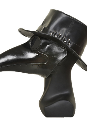 中世纪瘟疫乌鸦黑色鸟嘴面具黑死病cosplay巫医面具万圣节