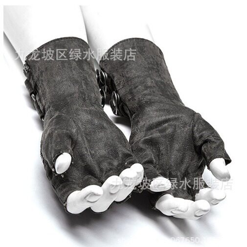 中世纪蒸汽朋克士护臂铆钉皮带扣手套COS文艺复兴复古护手