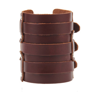 朋克哥特风演出简约皮带护腕创意古风三排扣护收武术中国风道具