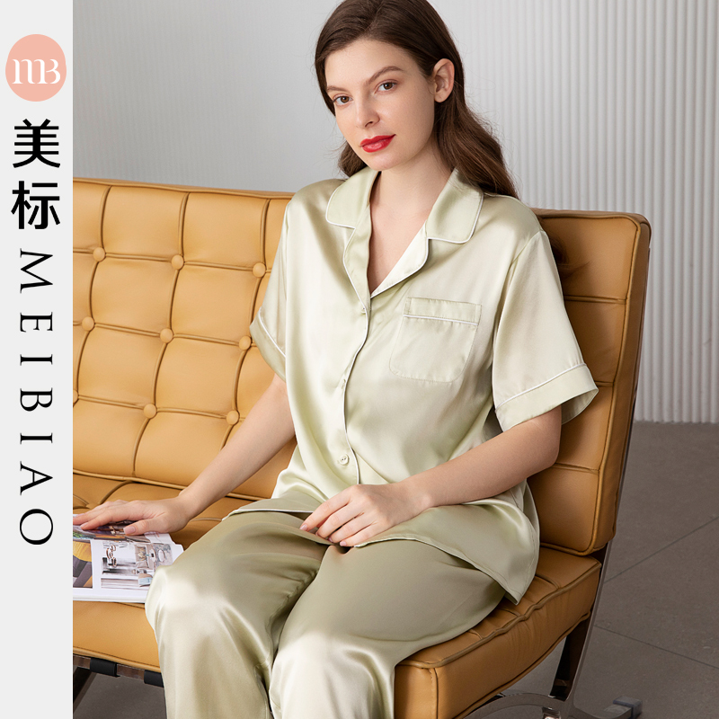 美标100%真丝桑蚕丝睡衣