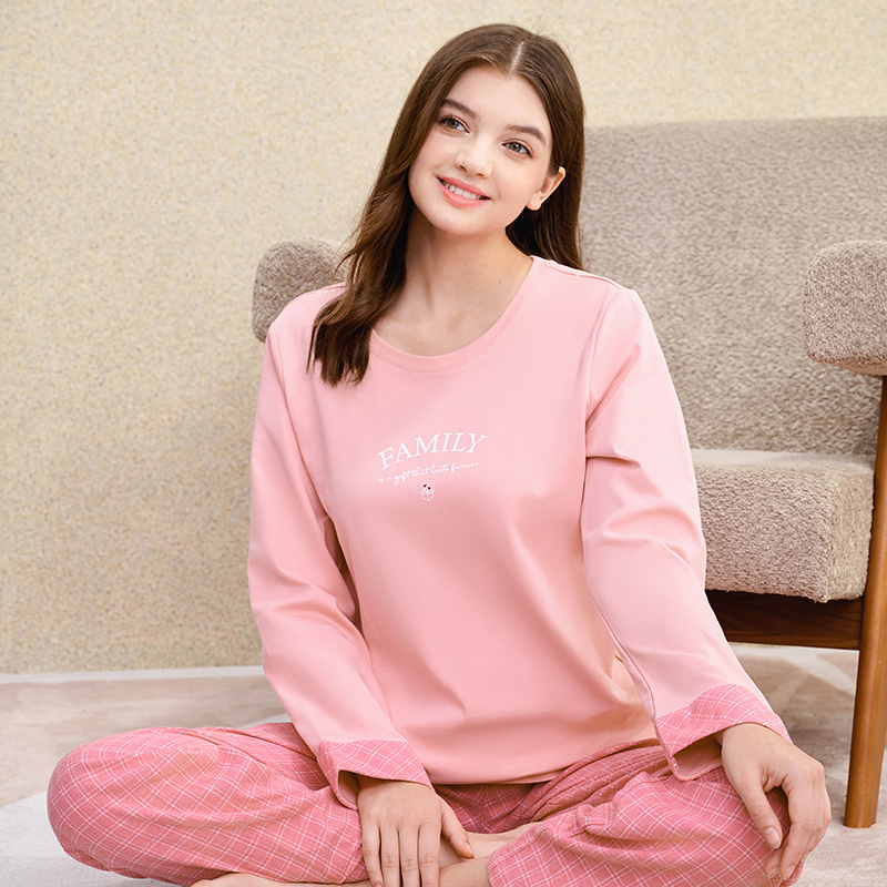 美标2024新品秋女士长袖睡衣套装