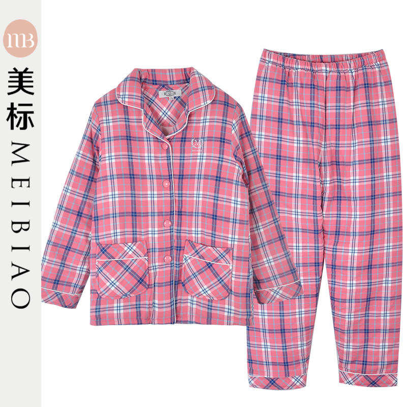 儿童家居服】美标亲子套装冬三层夹棉男女童格子全棉加厚保暖睡衣,童装/婴儿装/亲子装,家居服套装,淘宝优惠券,粉丝福利购,淘宝优惠卷