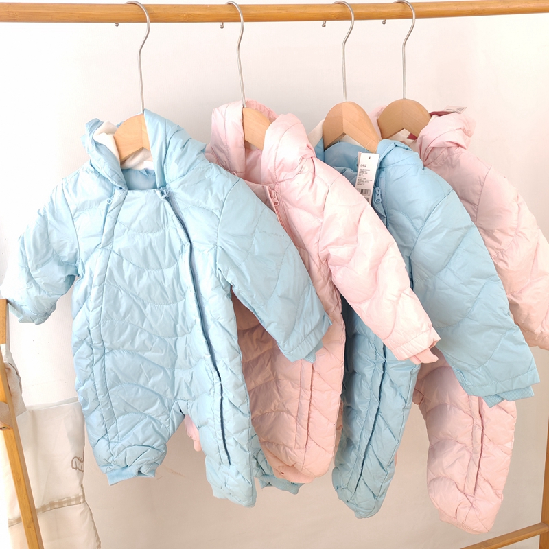婴儿羽绒外出服冬季节连体衣保暖