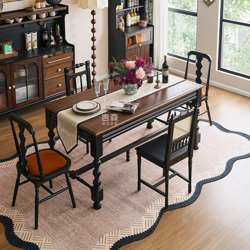 吉森法式全实木长方形餐桌