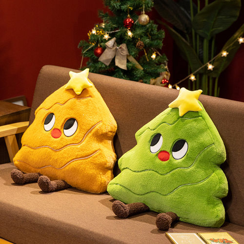 网红圣诞树卡通飘窗抱枕被