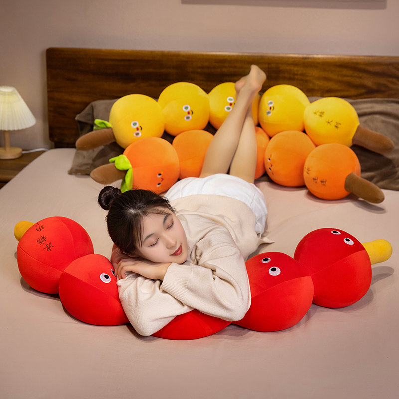 卡通糖葫芦抱枕女生睡觉长条枕头儿童床上侧睡夹腿神器宿舍学生夏
