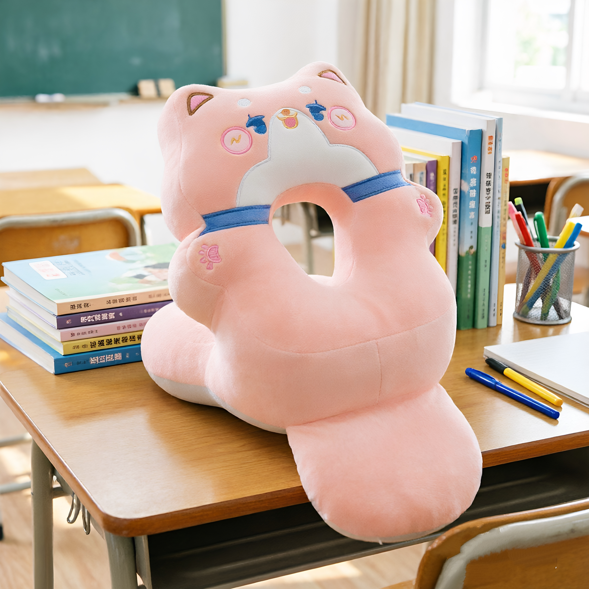 夏季冰丝午睡枕趴睡枕小学生卡通可爱办公室工位午休抱枕靠枕神器