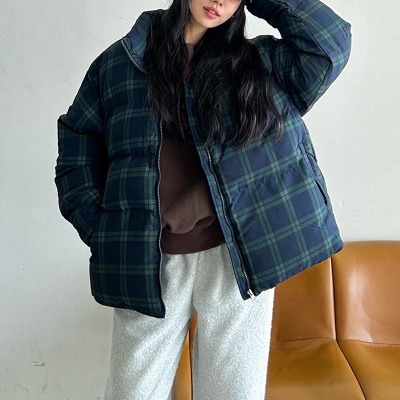 羽绒棉常规复古箱型防泼水棉服暖